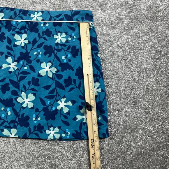 Patagonia Button Out Boardie Swim Skirt Womens 6 Nylon Floral Snap Blue - Picture 9 of 10